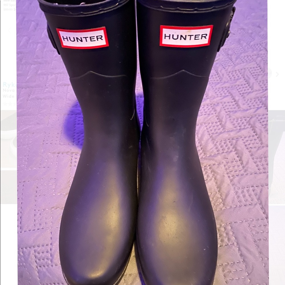 Black hunter rain boots sz 8